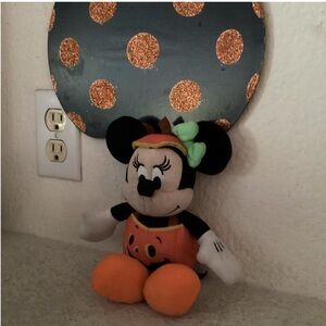 Disney Minnie Mouse Halloween Pumpkin Plushie Stuffed Animal
